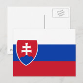 Slowaakse vlag briefkaart (Voorkant / Achterkant)