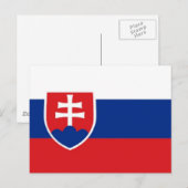 Slowaakse vlag briefkaart (Voorkant / Achterkant)