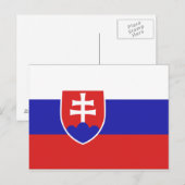 Slowaakse vlag briefkaart (Voorkant / Achterkant)