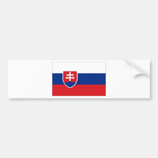 Slowaakse vlag bumpersticker (Voorkant)