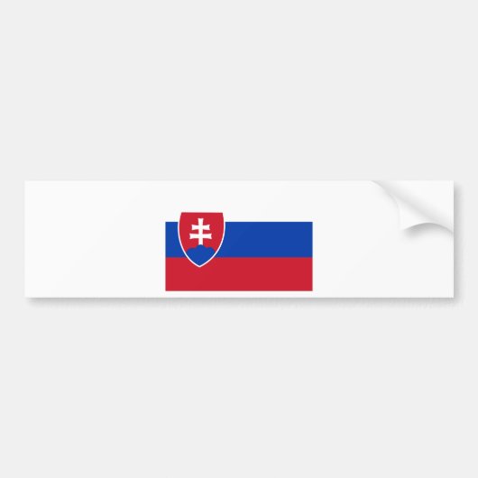 Slowaakse vlag bumpersticker (Voorkant)