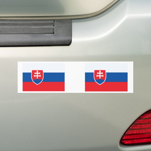 Slowaakse vlag bumpersticker (Op auto)