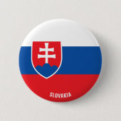 Slowaakse vlag charmerend patriotticum ronde button 5,7 cm (Voorkant)