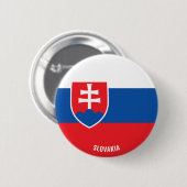 Slowaakse vlag charmerend patriotticum ronde button 5,7 cm (Voorkant /achterkant)