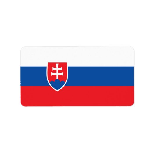 Slowaakse vlag etiket (Voorkant)