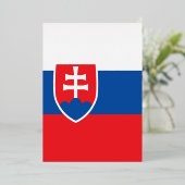 Slowaakse vlag folie uitnodiging (Staand Voorkant)