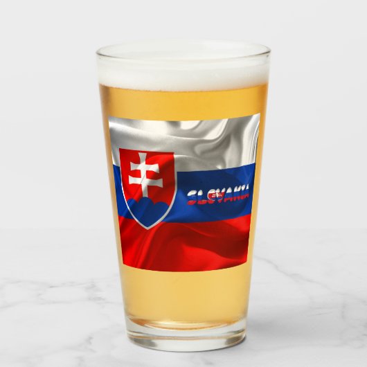 Slowaakse vlag  glas (Voorkant gevuld)