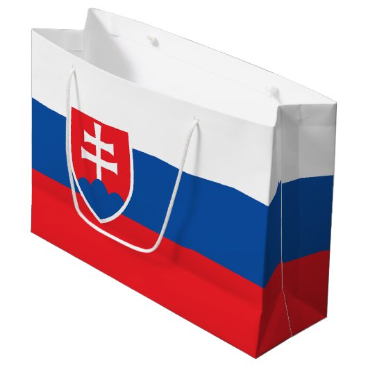 Slowaakse vlag groot cadeauzakje (Voorkant Gekanteld)