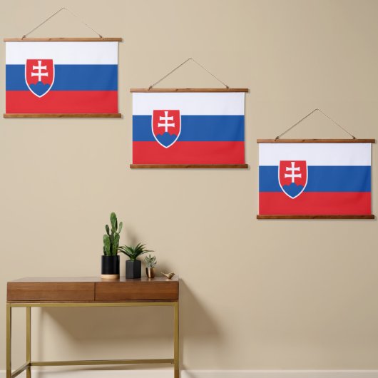Slowaakse vlag hangend wandkleed (Asymmetrisch)