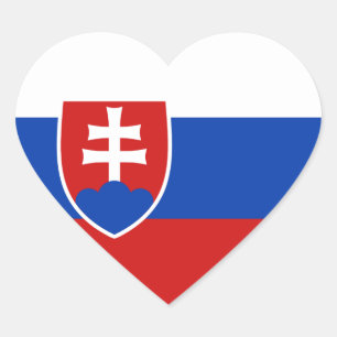 Slowaakse vlag Heart Sticker