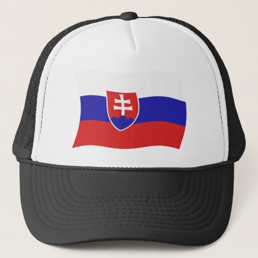 Slowaakse Vlag Hoed Trucker Pet (Voorkant)