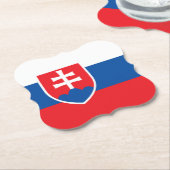 Slowaakse vlag kartonnen onderzetters (Gekanteld)