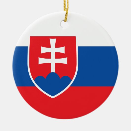 Slowaakse vlag keramisch ornament (Voorkant)
