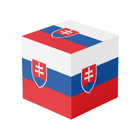 Slowaakse vlag kubus (Voorkant hoekig)