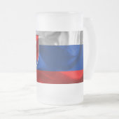 Slowaakse vlag matglas bierpul (Voorkant rechts)