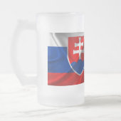 Slowaakse vlag matglas bierpul (Links)