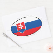 Slowaakse vlag Oval Sticker (Envelop)
