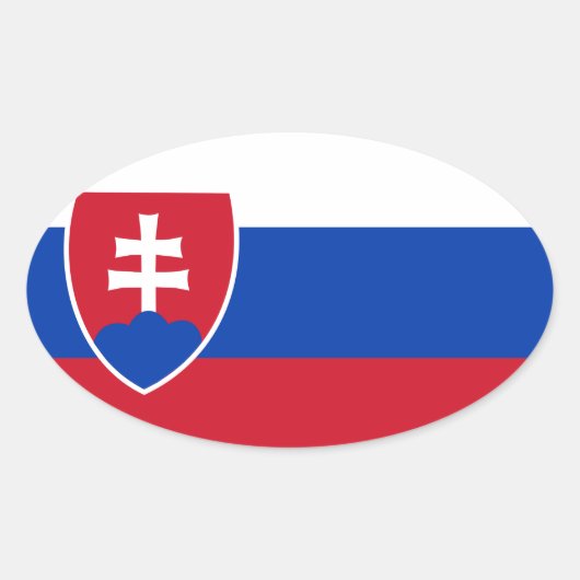 Slowaakse vlag ovale sticker (Voorkant)