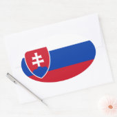 Slowaakse vlag ovale sticker (Envelop)