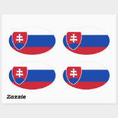 Slowaakse vlag ovale sticker (Vel)