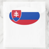 Slowaakse vlag ovale sticker (Tas)