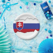 Slowaakse vlag papieren bordje (Feest)