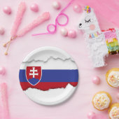 Slowaakse vlag papieren bordje (Feest)