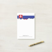 Slowaakse vlag post-it® notes (Op bureau)