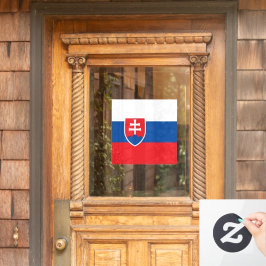 Slowaakse vlag raamsticker (Huis Deur)
