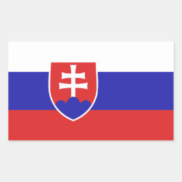 Slowaakse vlag rechthoekige sticker