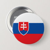 Slowaakse vlag ronde button 7,6 cm (Voorkant /achterkant)