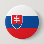 Slowaakse vlag ronde button 7,6 cm (Voorkant)