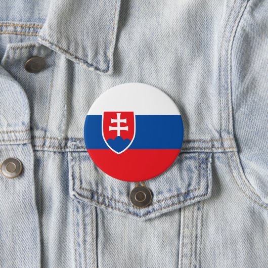 Slowaakse vlag ronde button 7,6 cm (In situ)