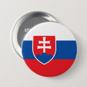 Slowaakse vlag ronde button 7,6 cm (Voorkant /achterkant)