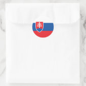 Slowaakse vlag ronde sticker (Tas)