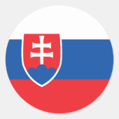 Slowaakse vlag ronde sticker (Voorkant)