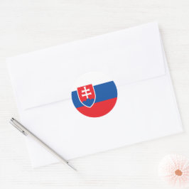 Slowaakse vlag ronde sticker