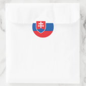 Slowaakse vlag ronde sticker (Tas)