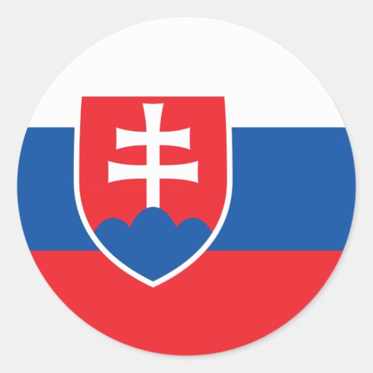 Slowaakse vlag ronde sticker (Voorkant)