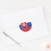 Slowaakse vlag ronde sticker (Envelop)