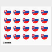 Slowaakse vlag ronde sticker (Vel)