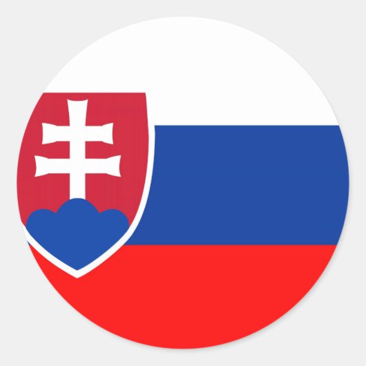 Slowaakse vlag ronde sticker (Voorkant)
