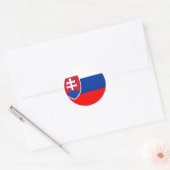 Slowaakse vlag ronde sticker (Envelop)