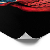 Slowaakse vlag schedel op zwart poster (Hoek)