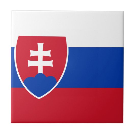 Slowaakse vlag tegeltje (Voorkant)