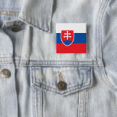 Slowaakse vlag vierkante button 5,1 cm (In situ)