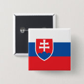 Slowaakse vlag vierkante button 5,1 cm (Voorkant /achterkant)