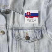 Slowaakse vlag vierkante button 5,1 cm (In situ)