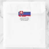 Slowaakse vlag vierkante sticker (Tas)