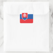 Slowaakse vlag vierkante sticker (Tas)